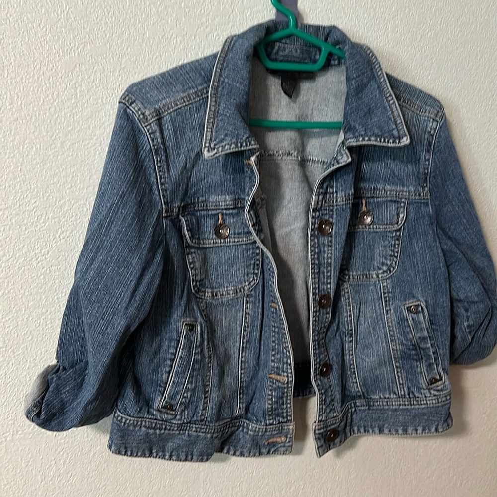 3/4 sleeve jean jacket